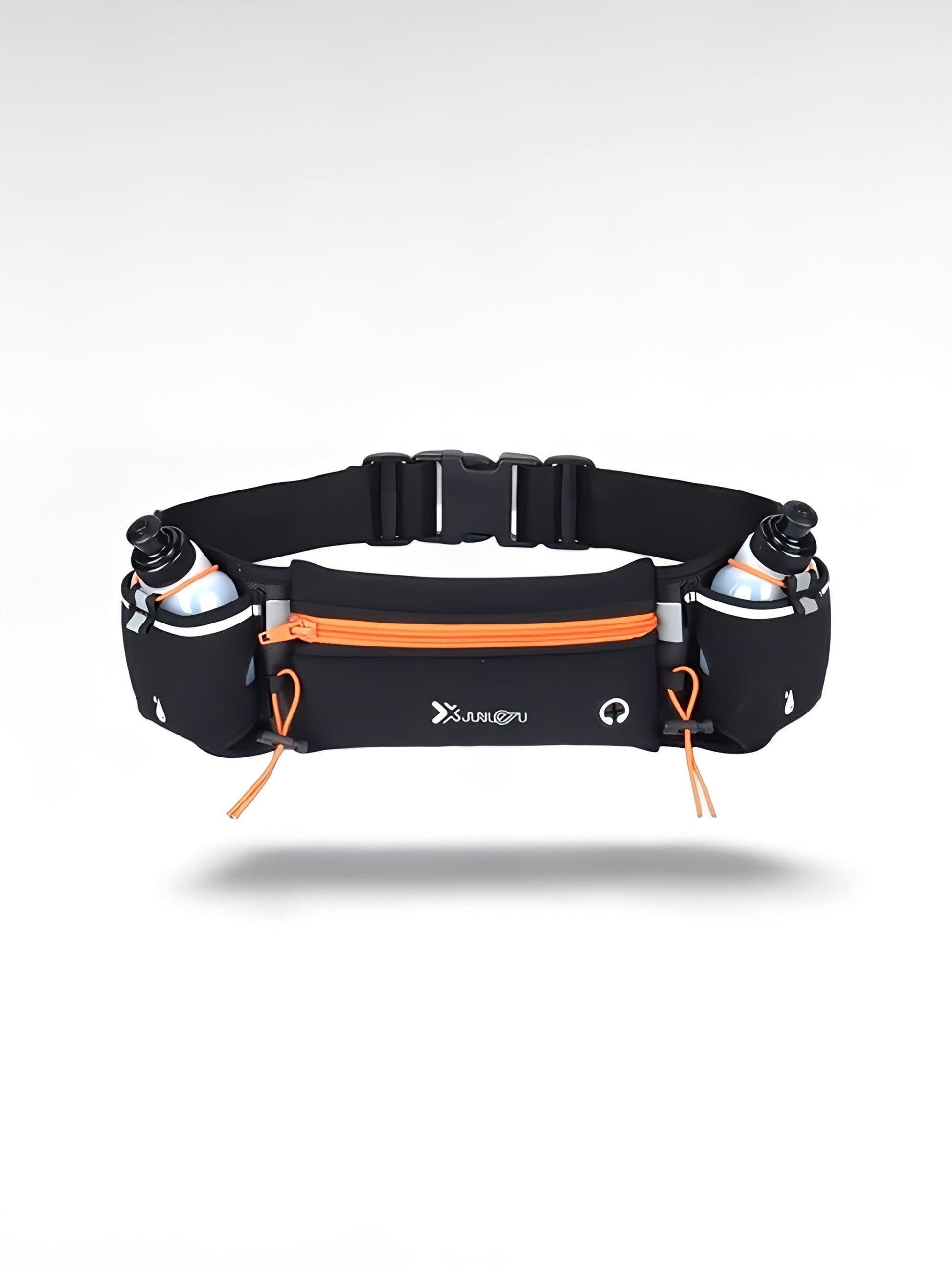 Ceinture porte gourde randonnée orange x2 gourdes / polyester