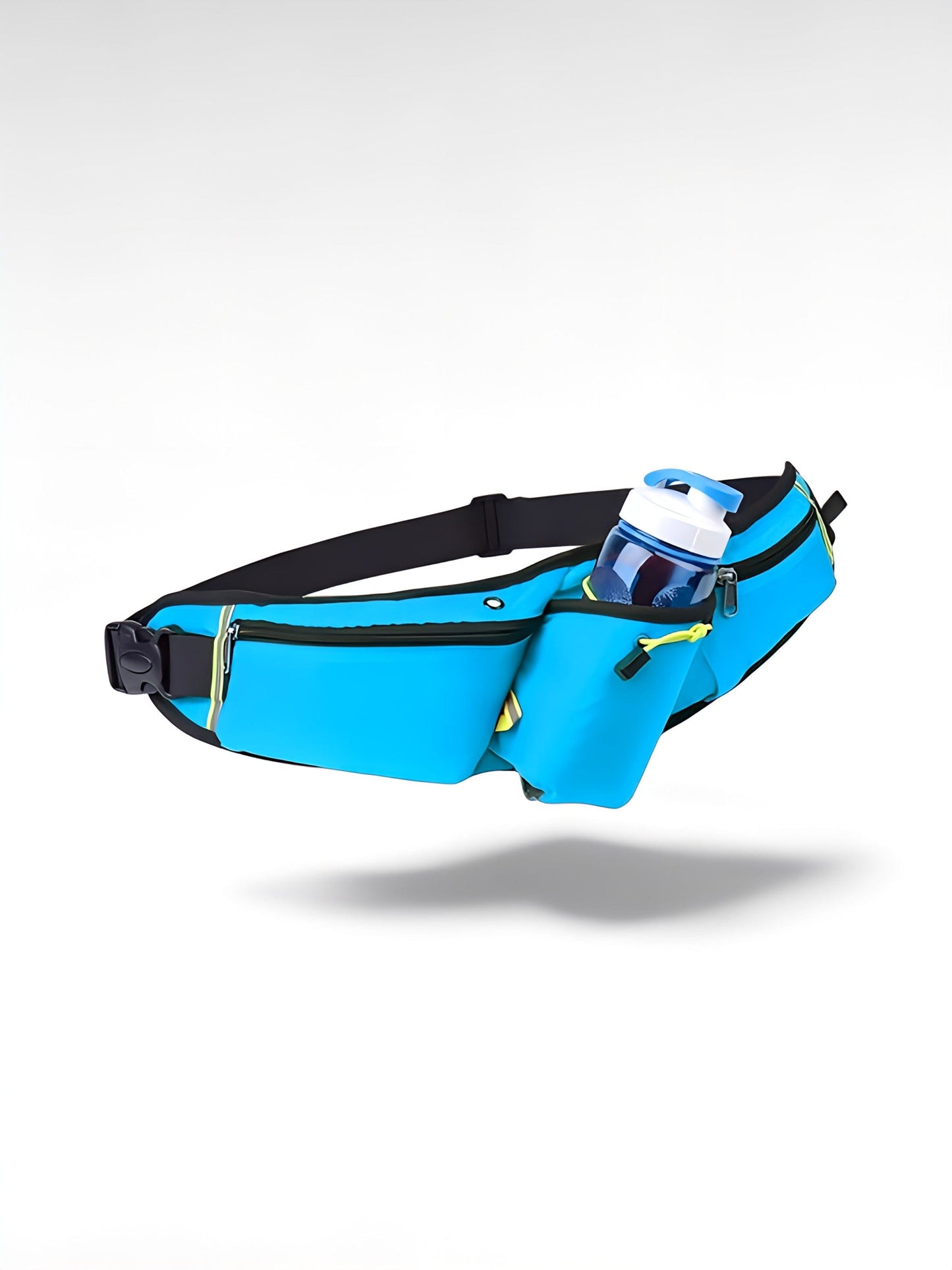 Ceinture porte gourde running bleu / nylon