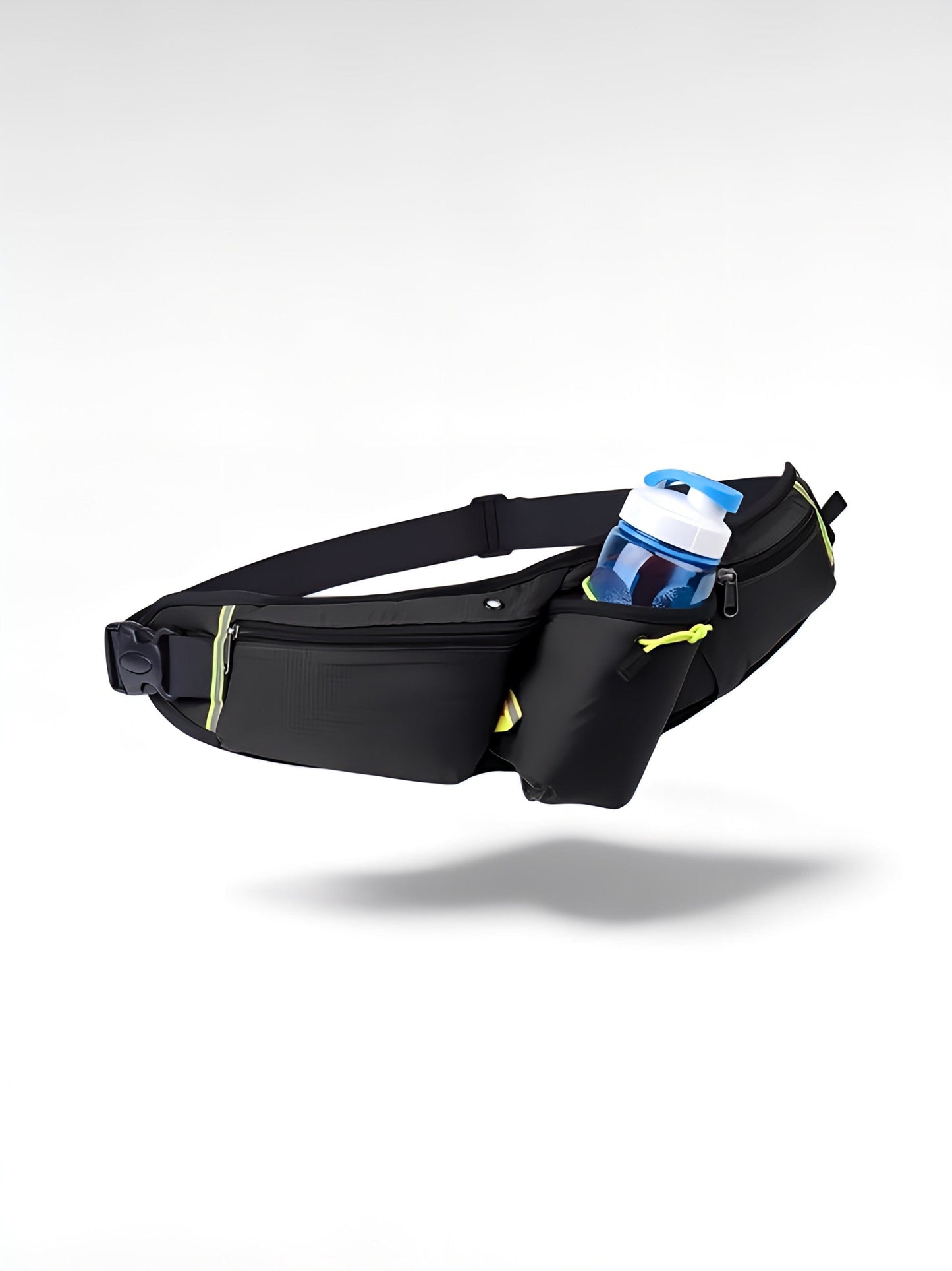 Ceinture porte gourde running noir / nylon