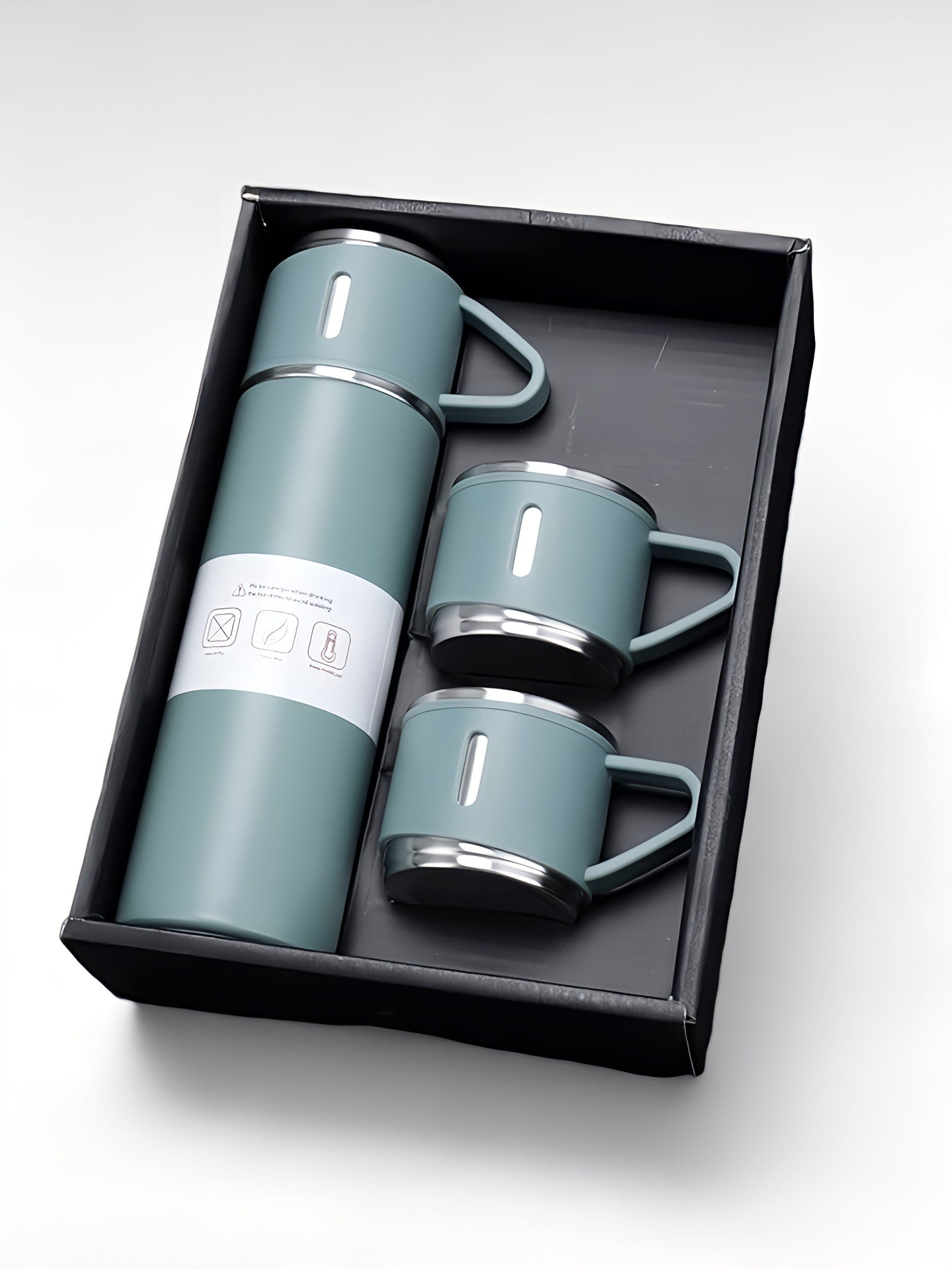 Coffret thermos vert / 500ml / acier inoxydable