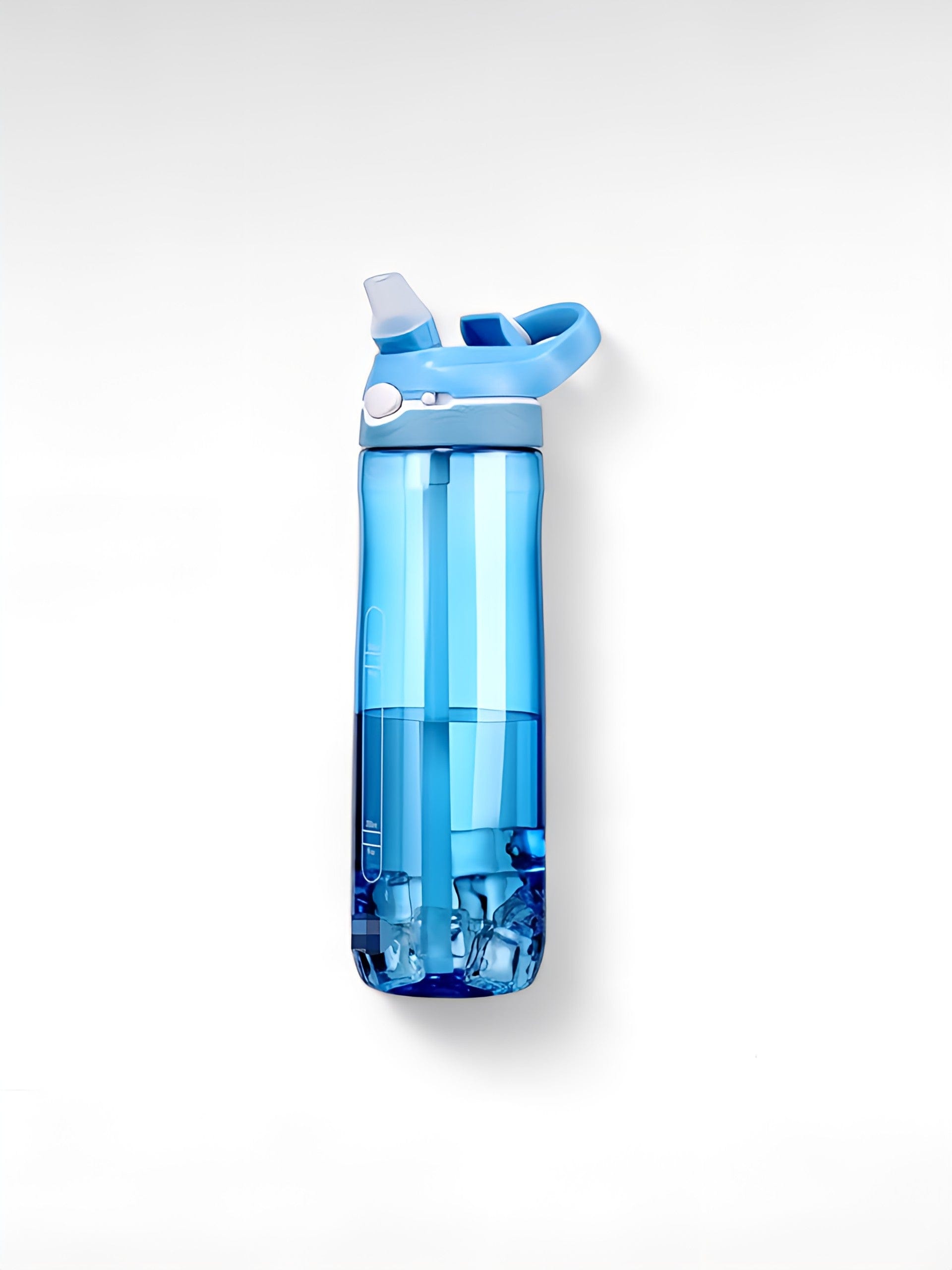 Gourde 750ml avec paille bleu / 750ml / plastique sans bpa