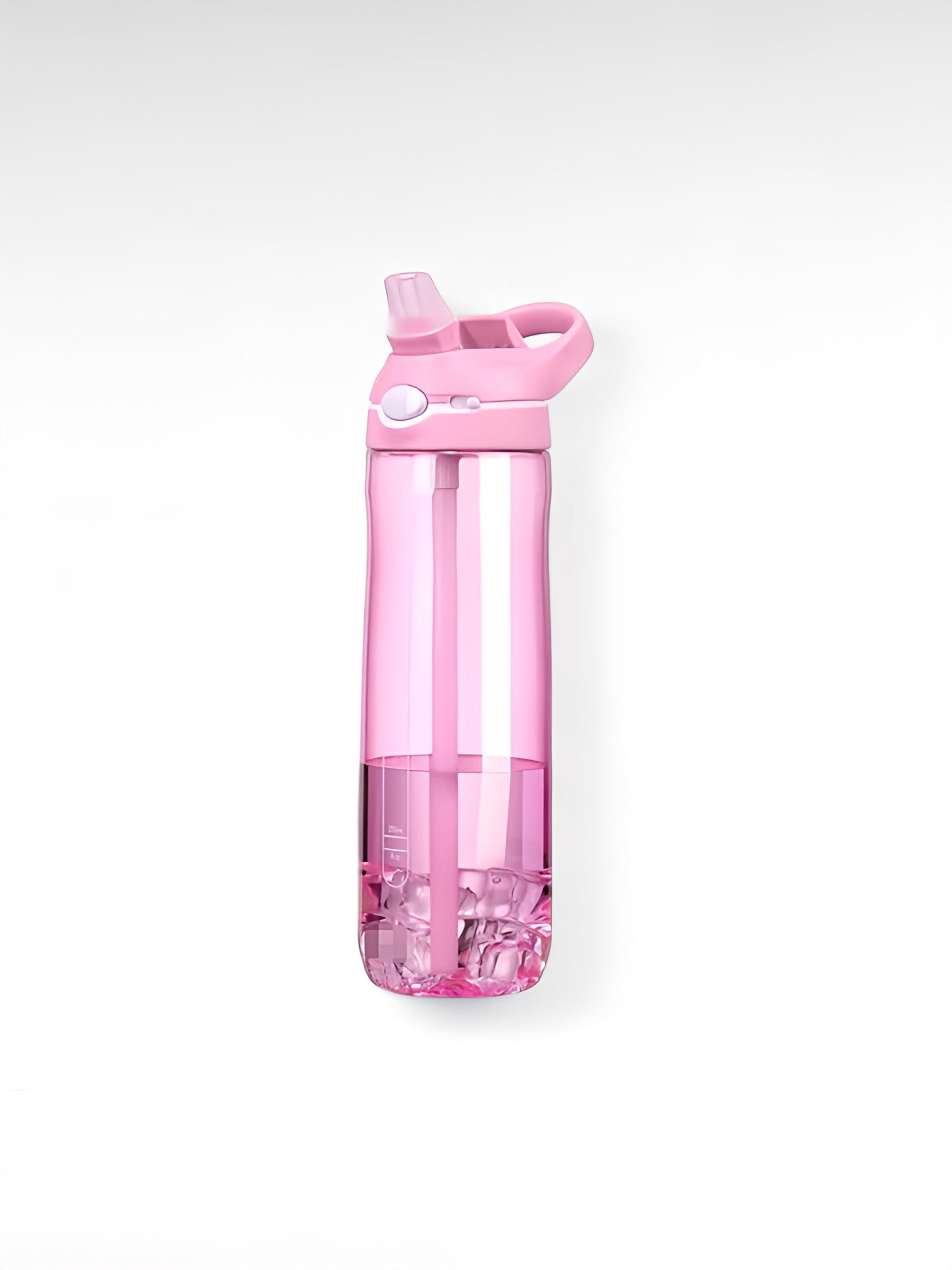 Gourde 750ml avec paille rose / 750ml / plastique sans bpa