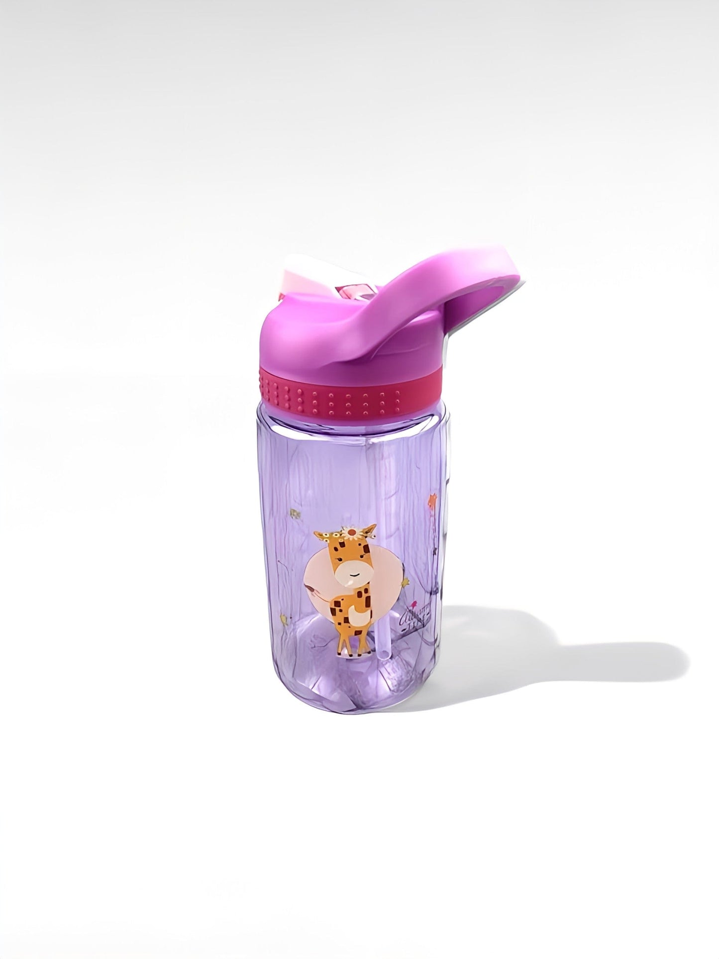 Gourde avec paille enfant violet / 480ml / plastique sans bpa