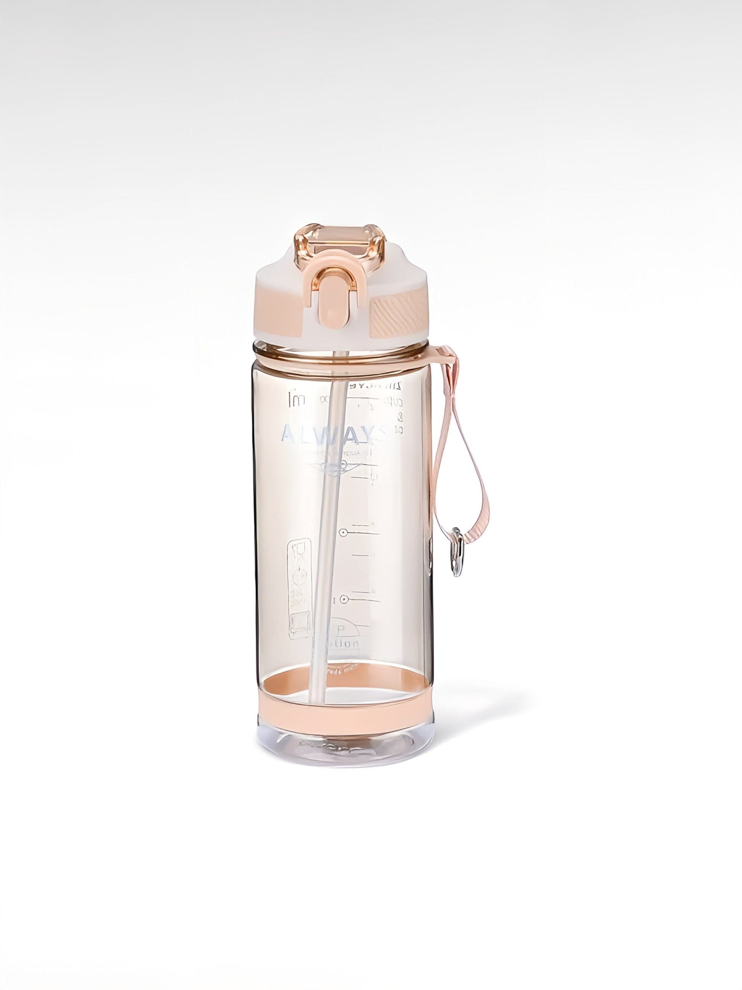 Gourde avec paille sport beige / 800ml / plastique sans bpa