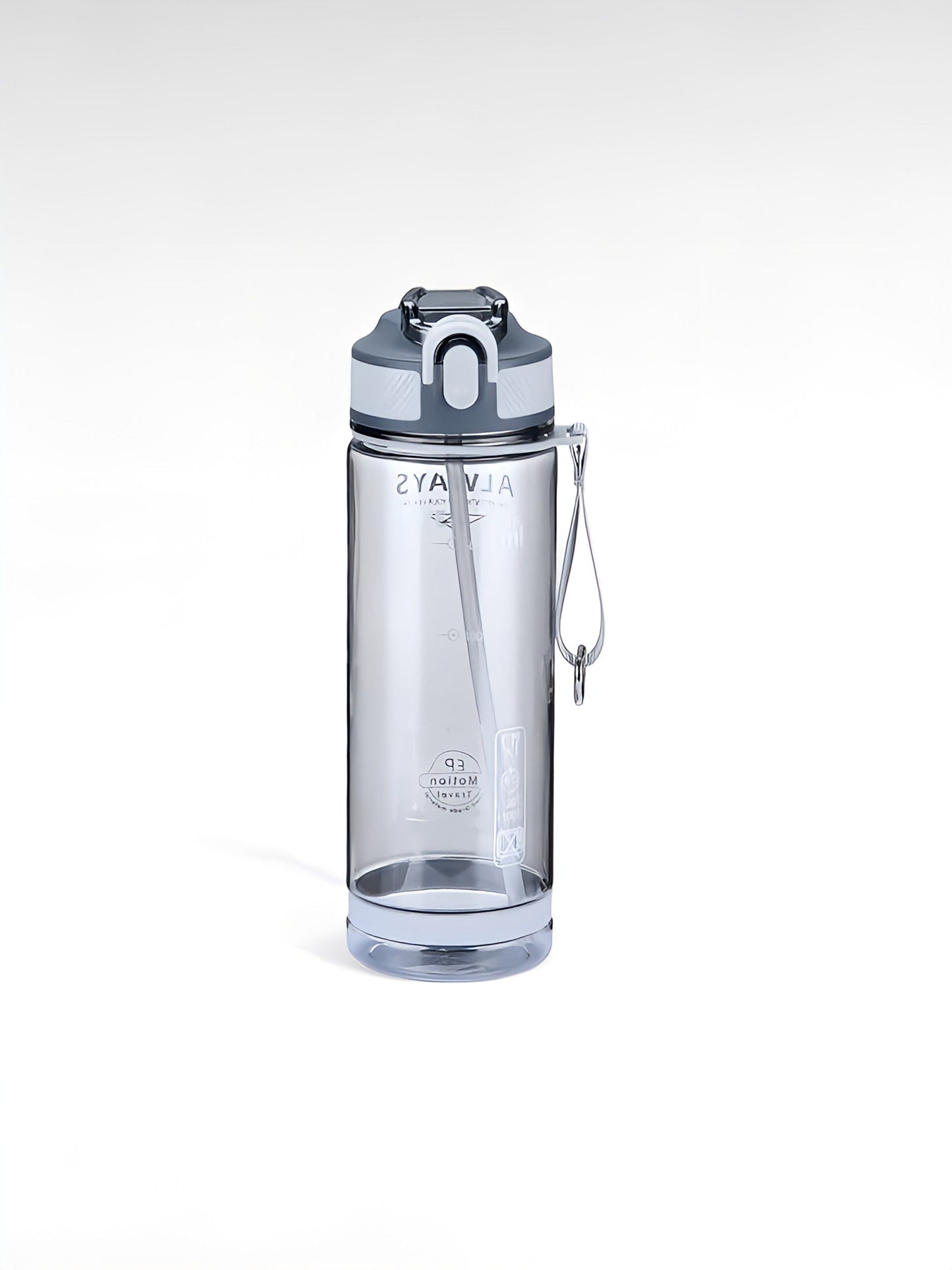 Gourde avec paille sport gris / 800ml / plastique sans bpa