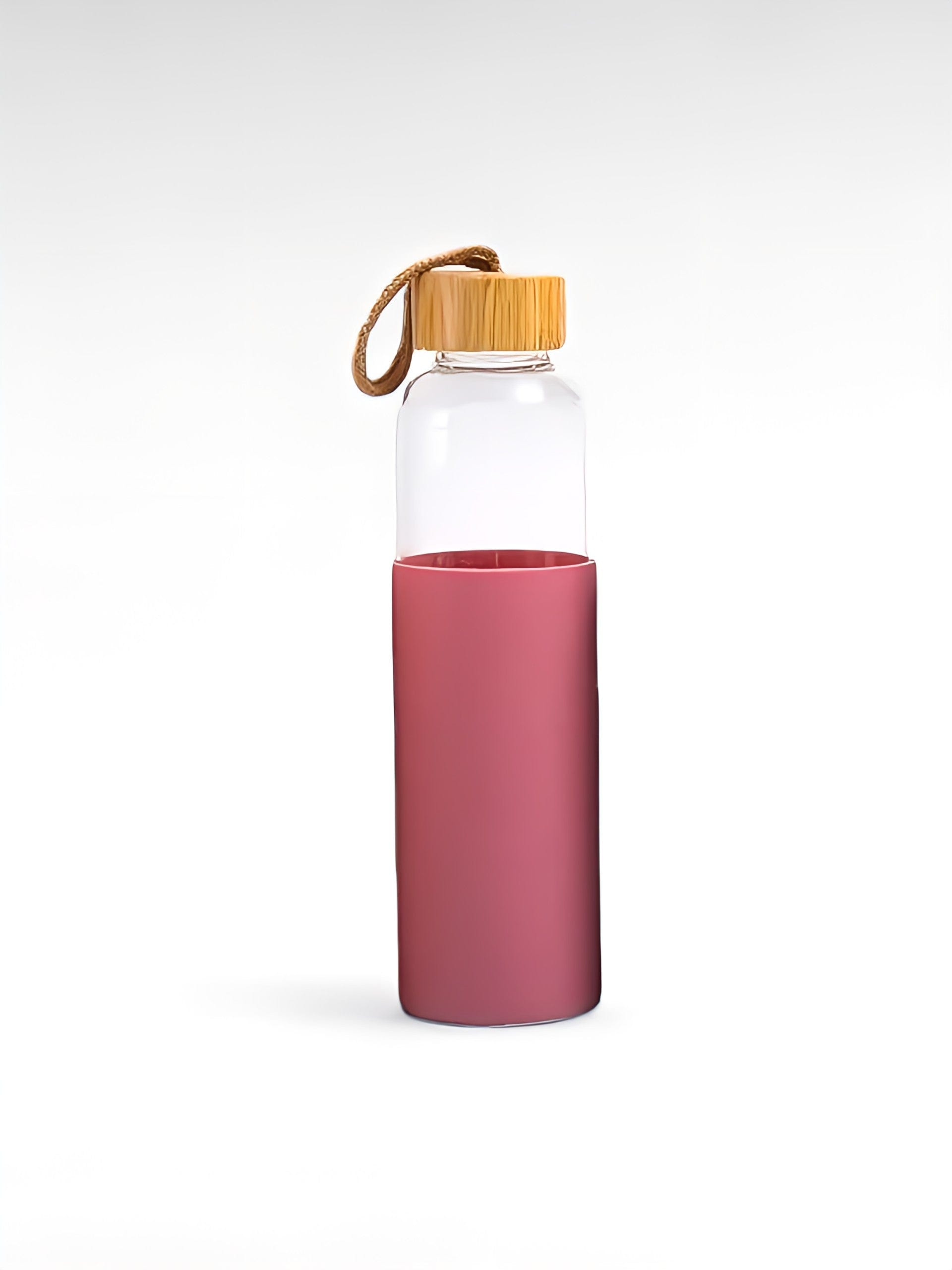 Gourde en verre anti-choc rouge / 500ml / verre / silicone