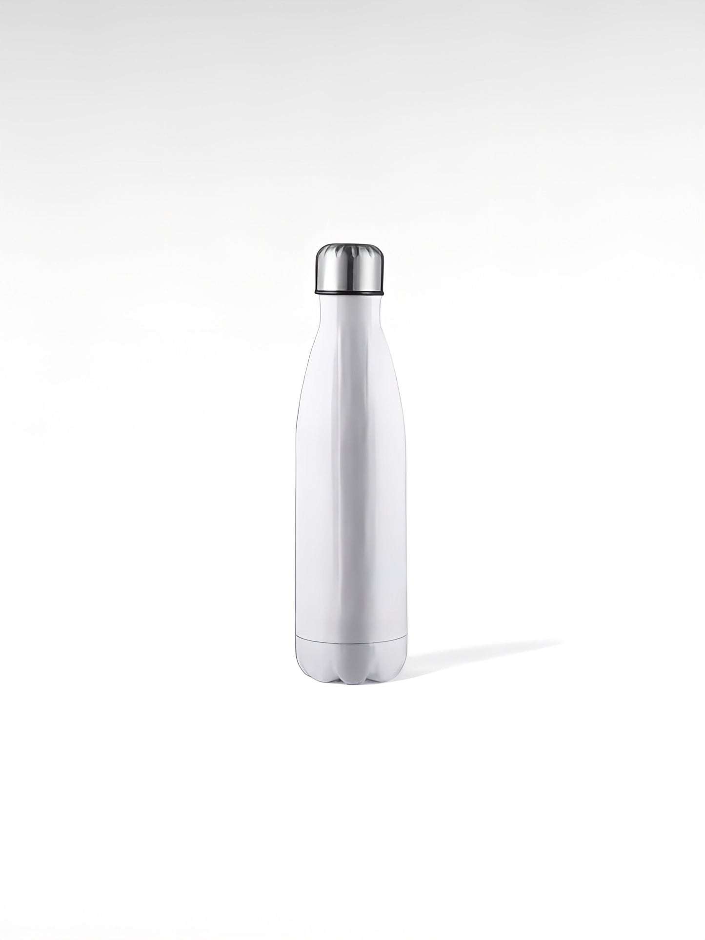 Gourde isotherme design blanc / 350ml / acier inoxydable