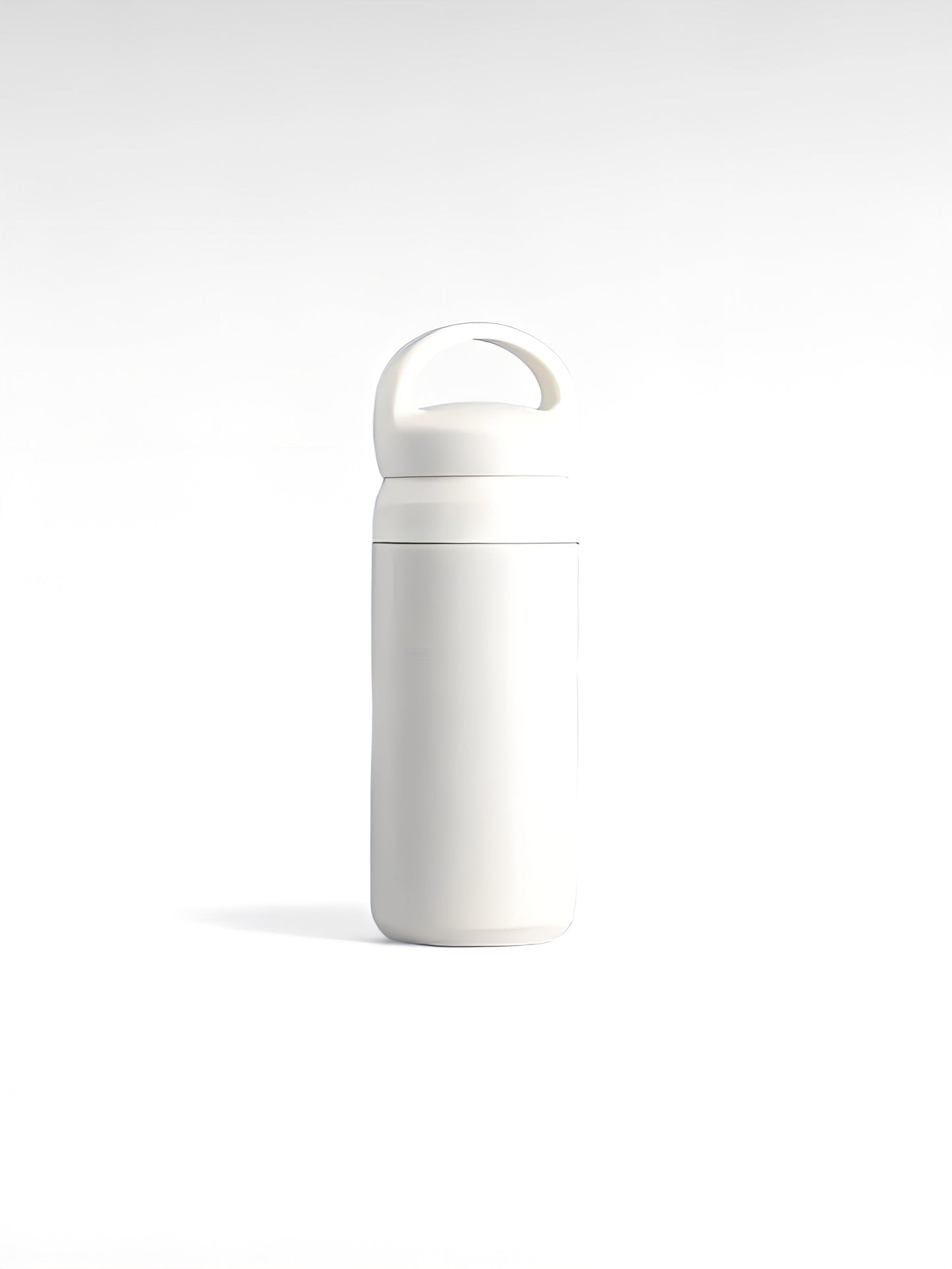 Gourde isotherme design blanc / 500ml / acier inoxydable