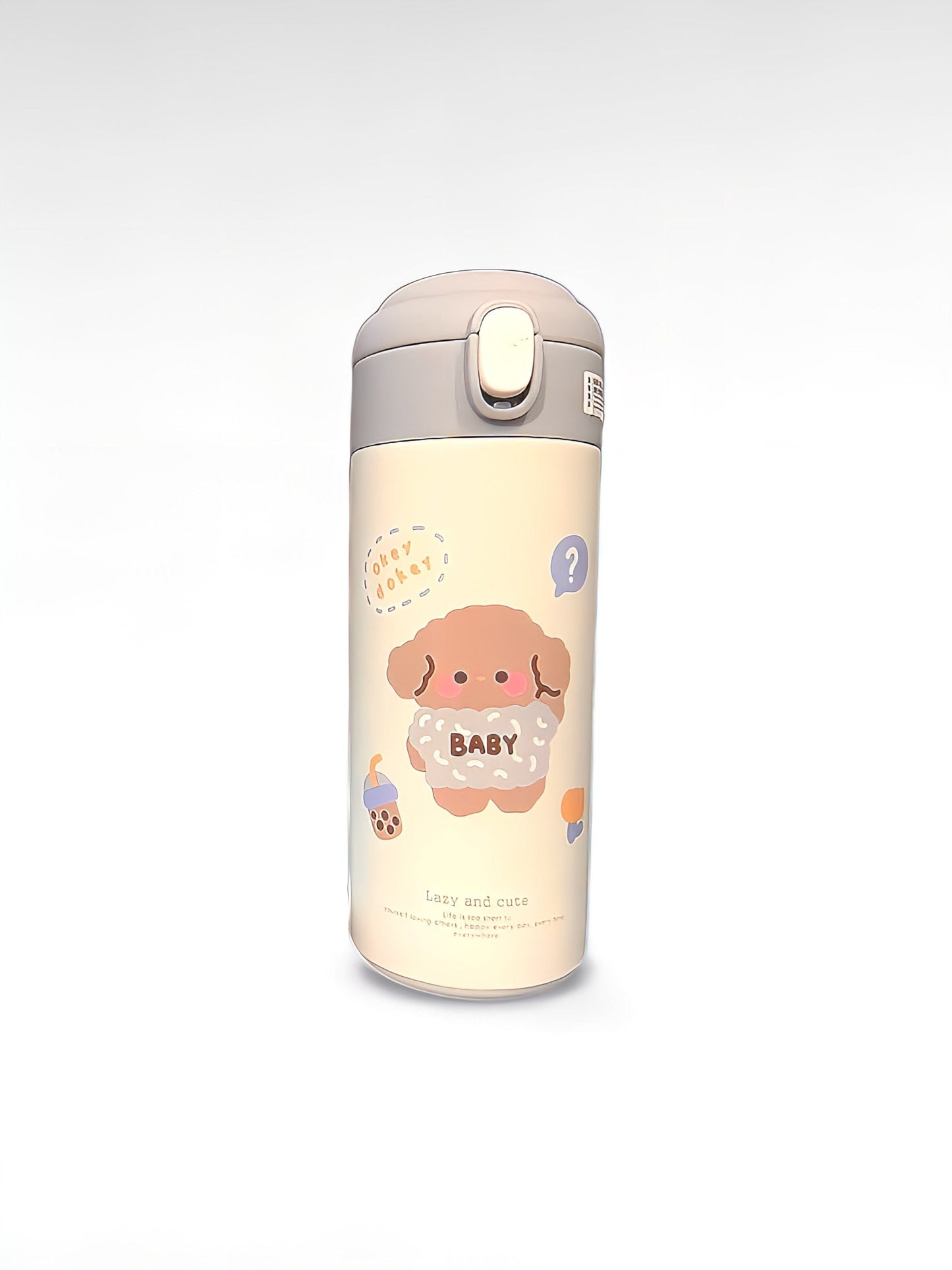 Gourde isotherme enfant blanc / 380ml / acier inoxydable