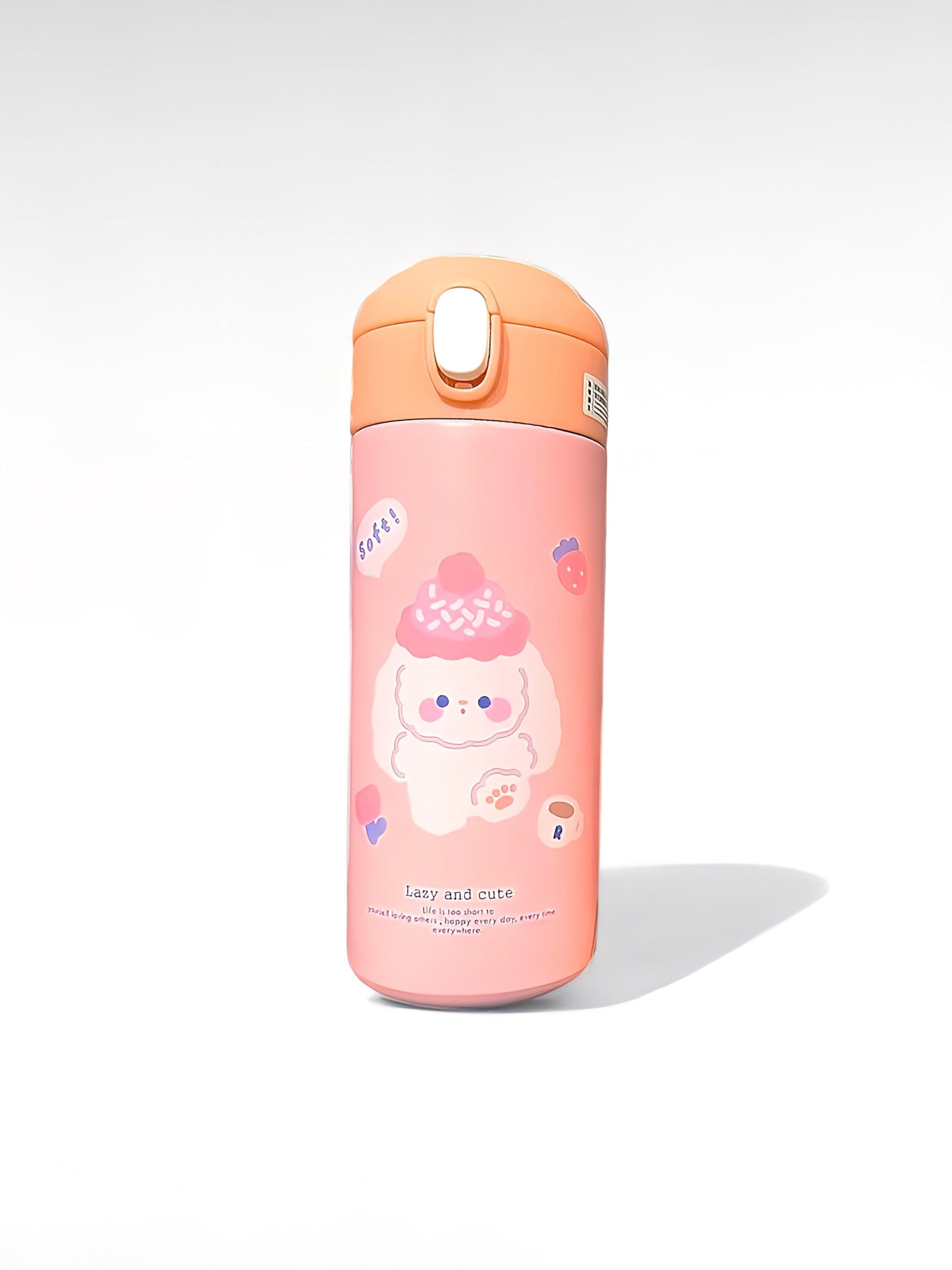 Gourde isotherme enfant rose / 380ml / acier inoxydable