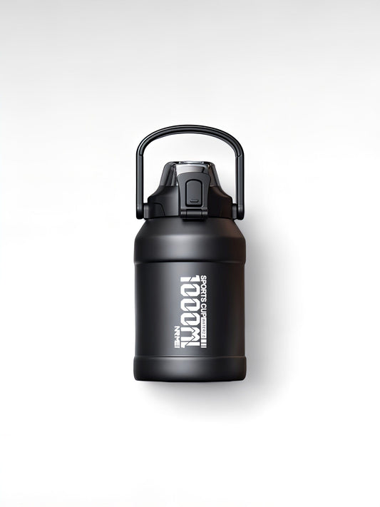 Gourde isotherme sport noir / 1000ml / acier inoxydable