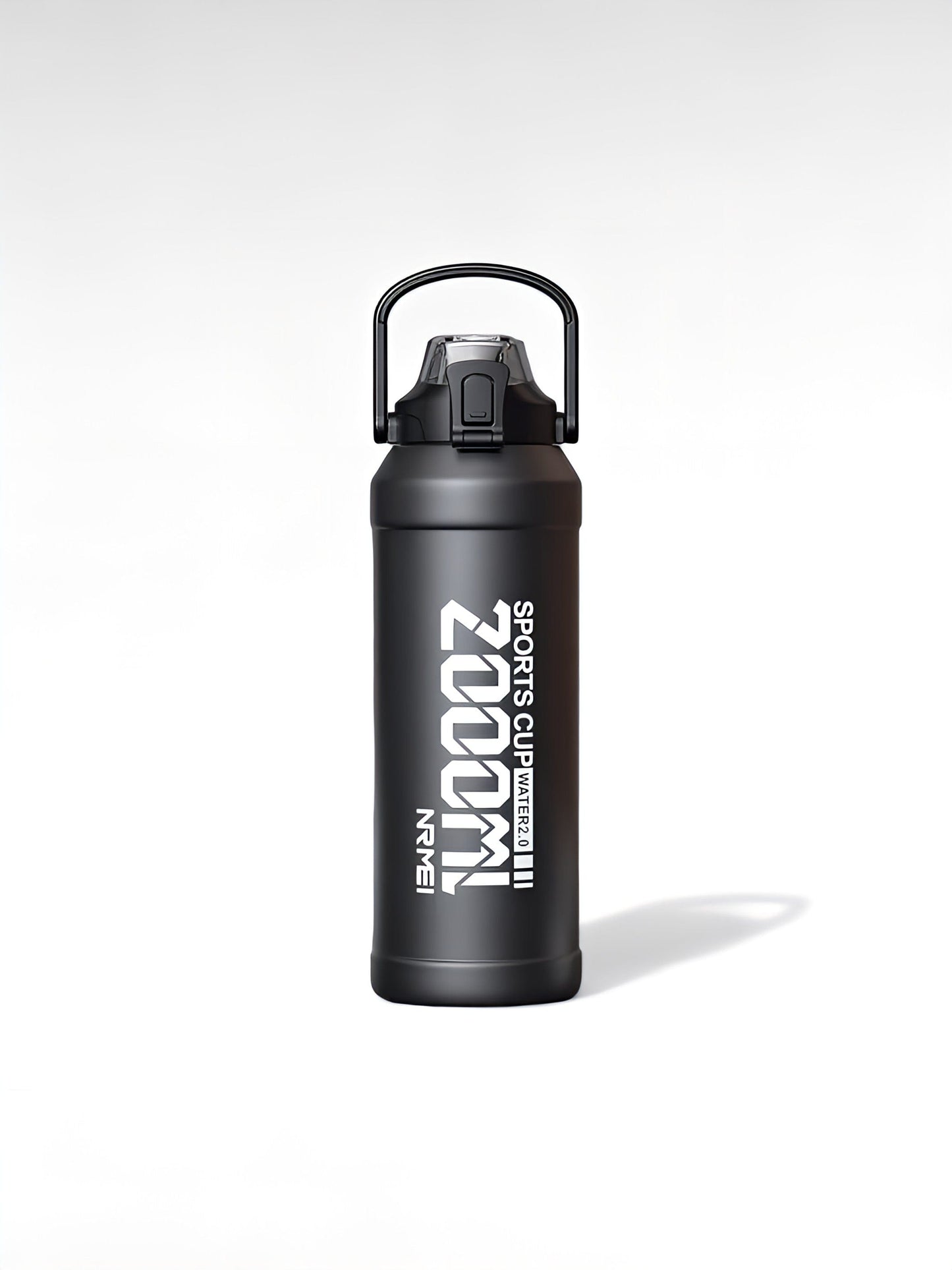 Gourde isotherme sport noir / 2000ml / acier inoxydable