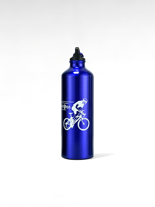 Gourde isotherme vélo bleu / 750ml / aluminum