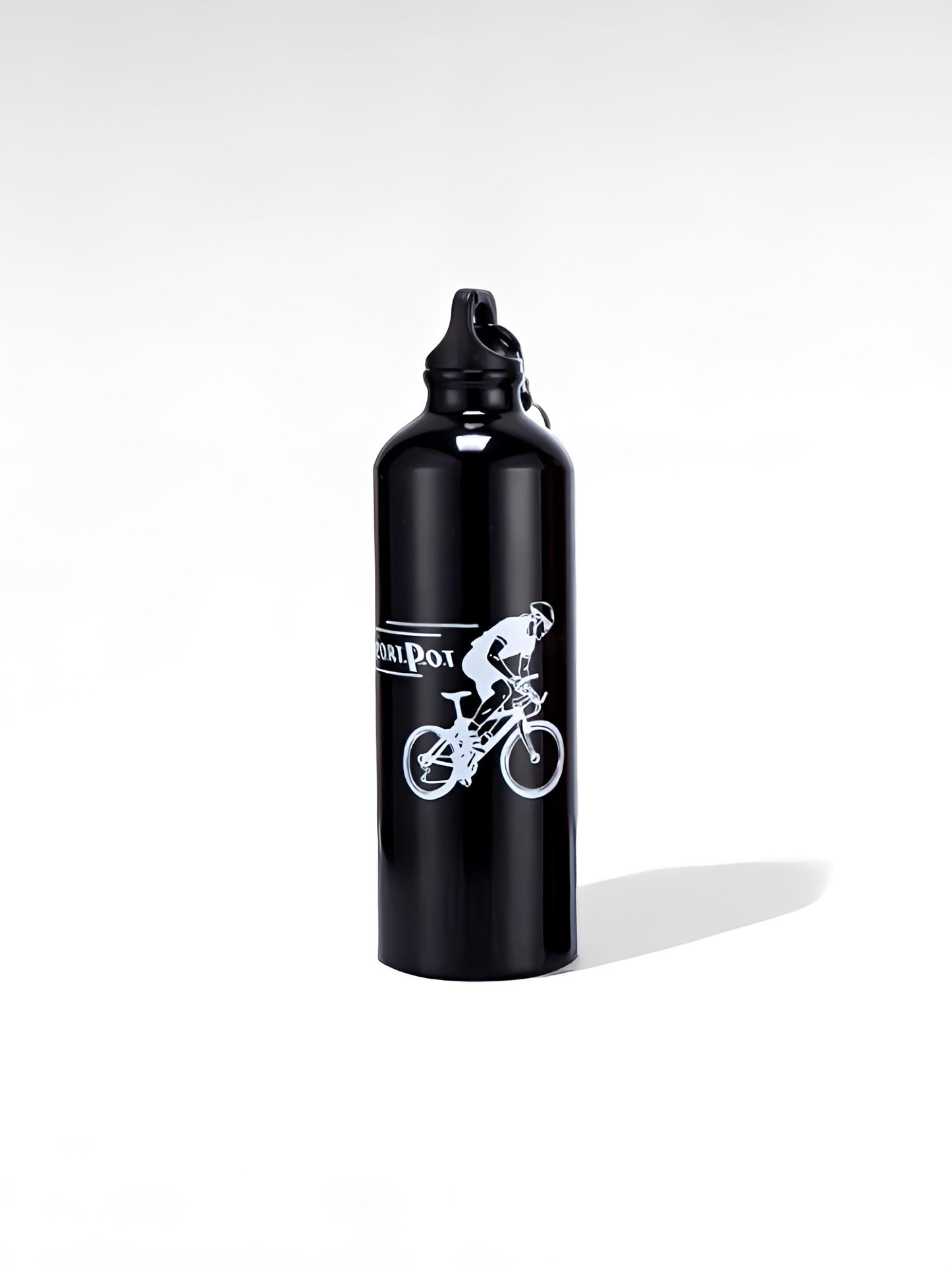 Gourde isotherme vélo noir / 750ml / aluminum