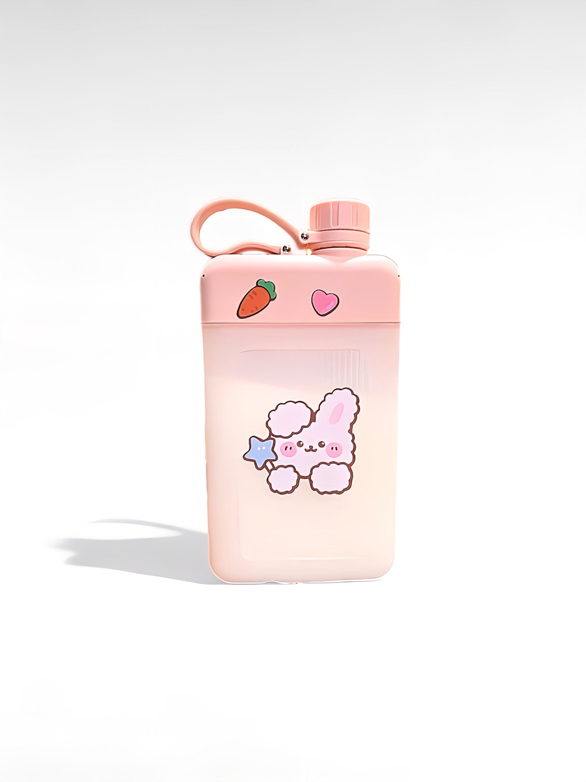 Gourde plate enfant rose / 450ml / plastique sans bpa