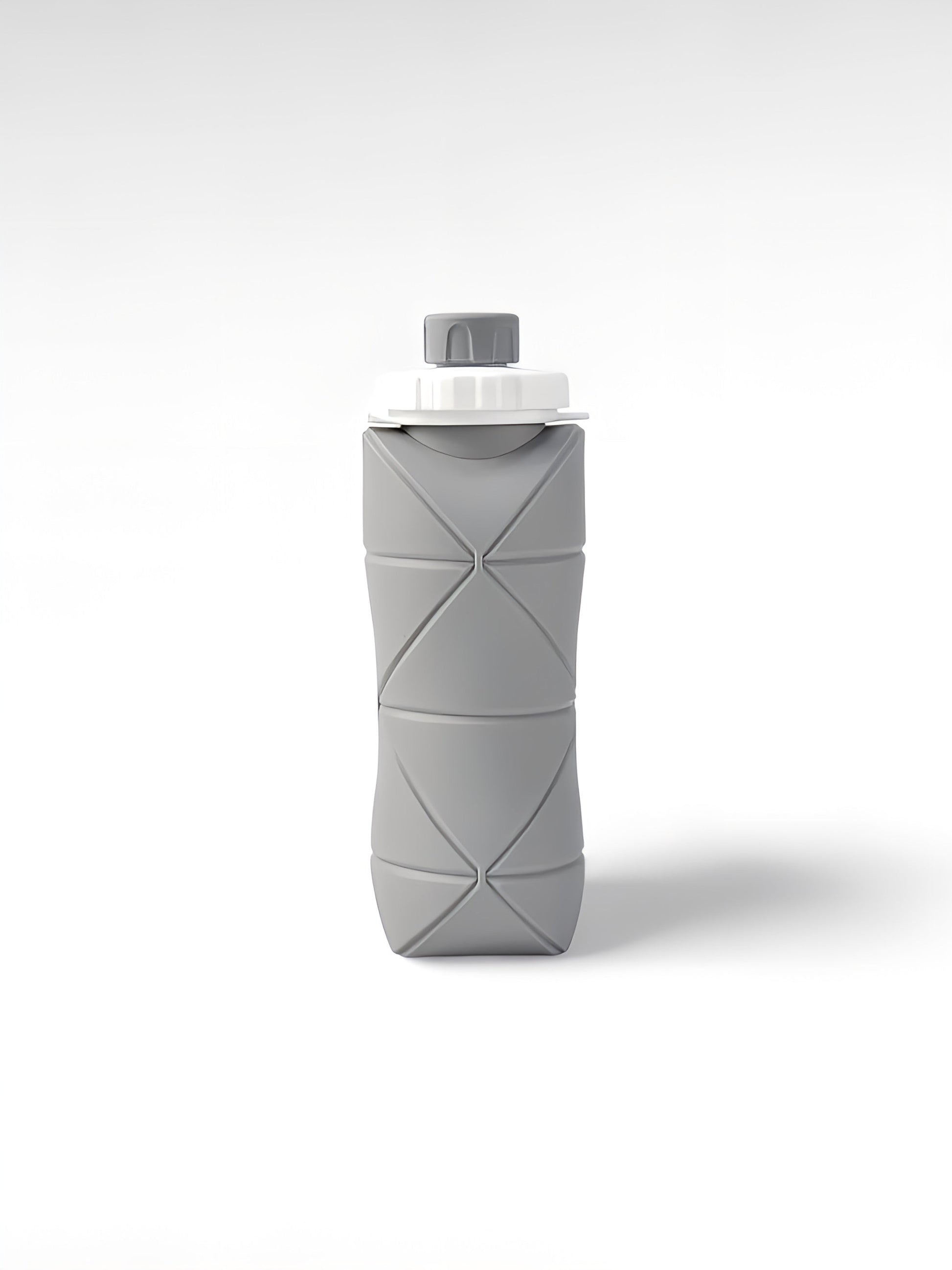 Gourde pliable gris / 600ml / silicone sans bpa