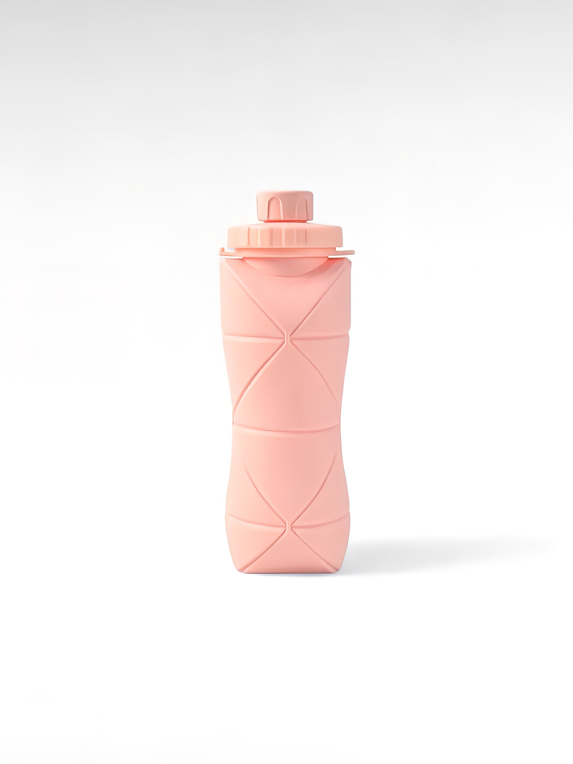 Gourde pliable rose / 600ml / silicone sans bpa