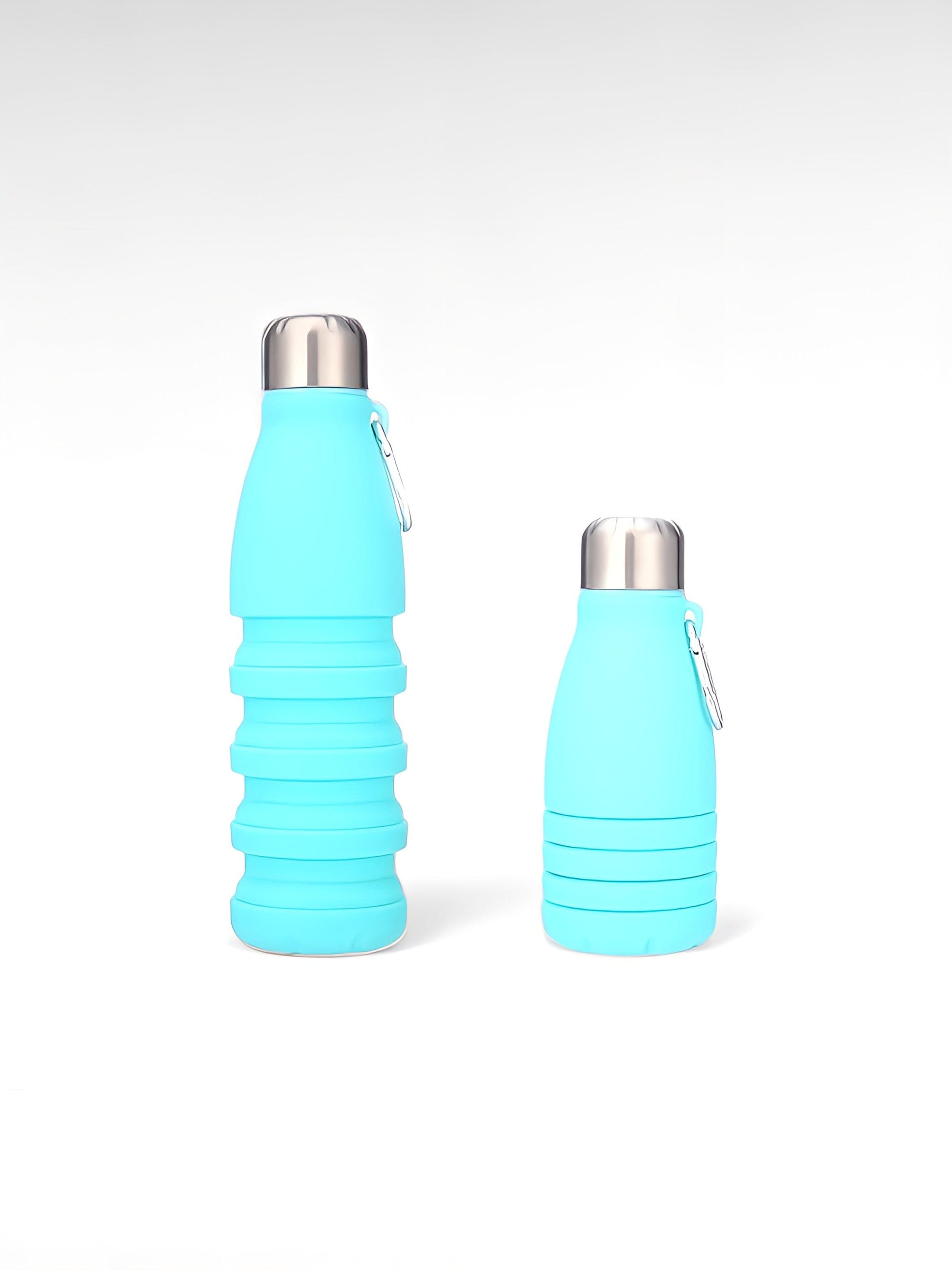 Gourde pliable silicone bleu ciel / 500ml / silicone