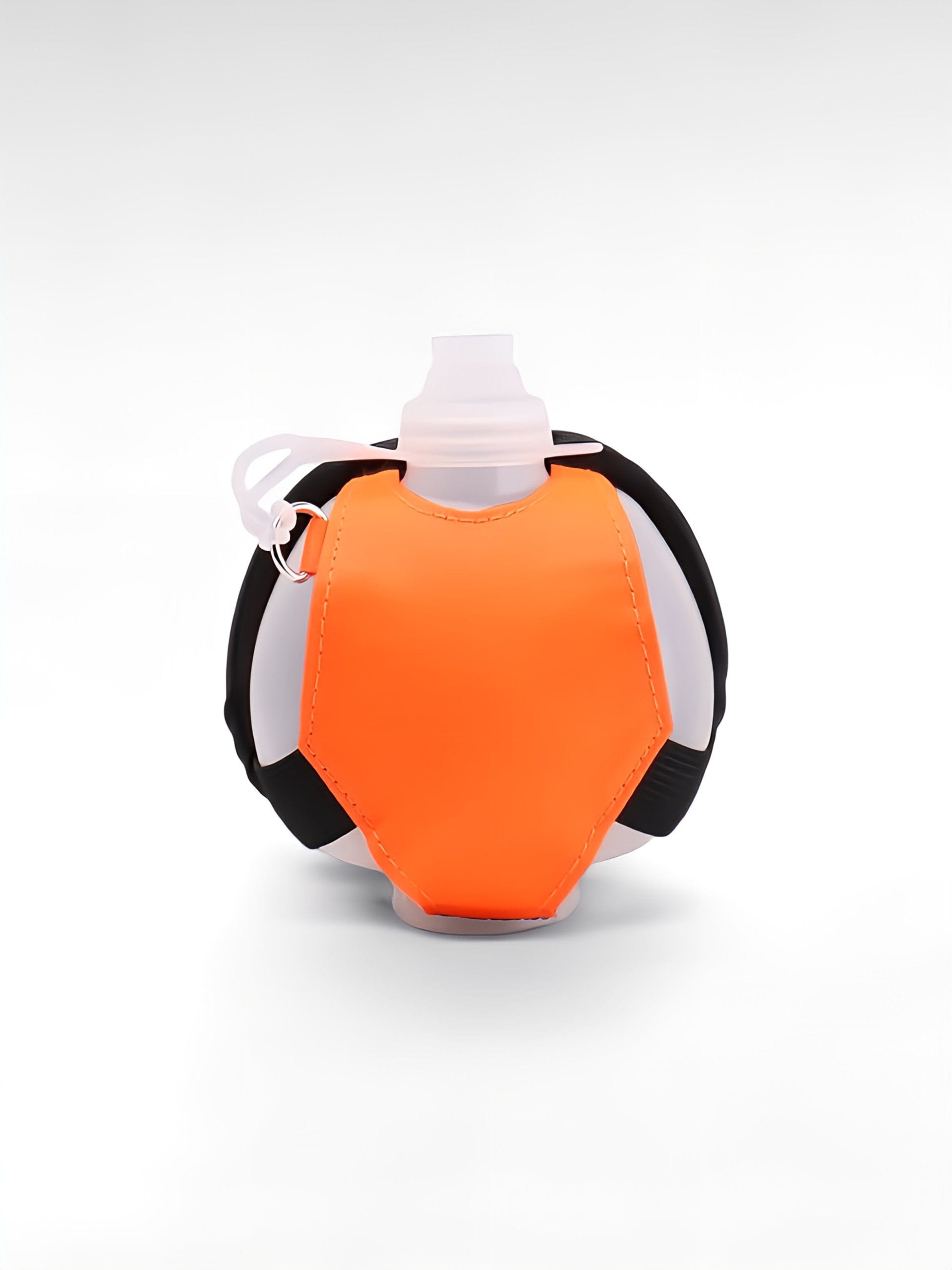 Gourde poignet running orange / 200ml / silicone & tissu de plongée