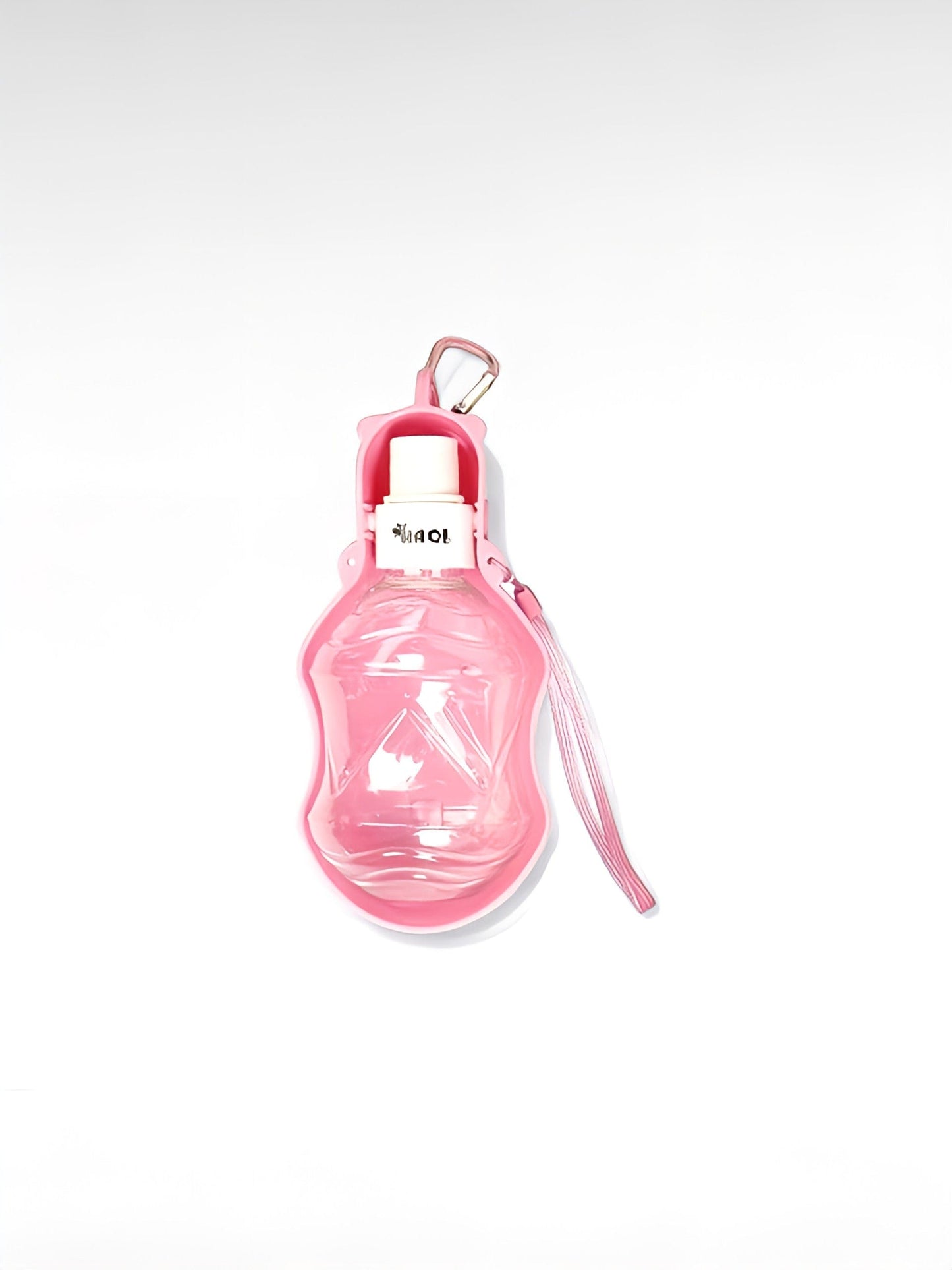 Gourde pour chien portable rose / 280ml / plastique