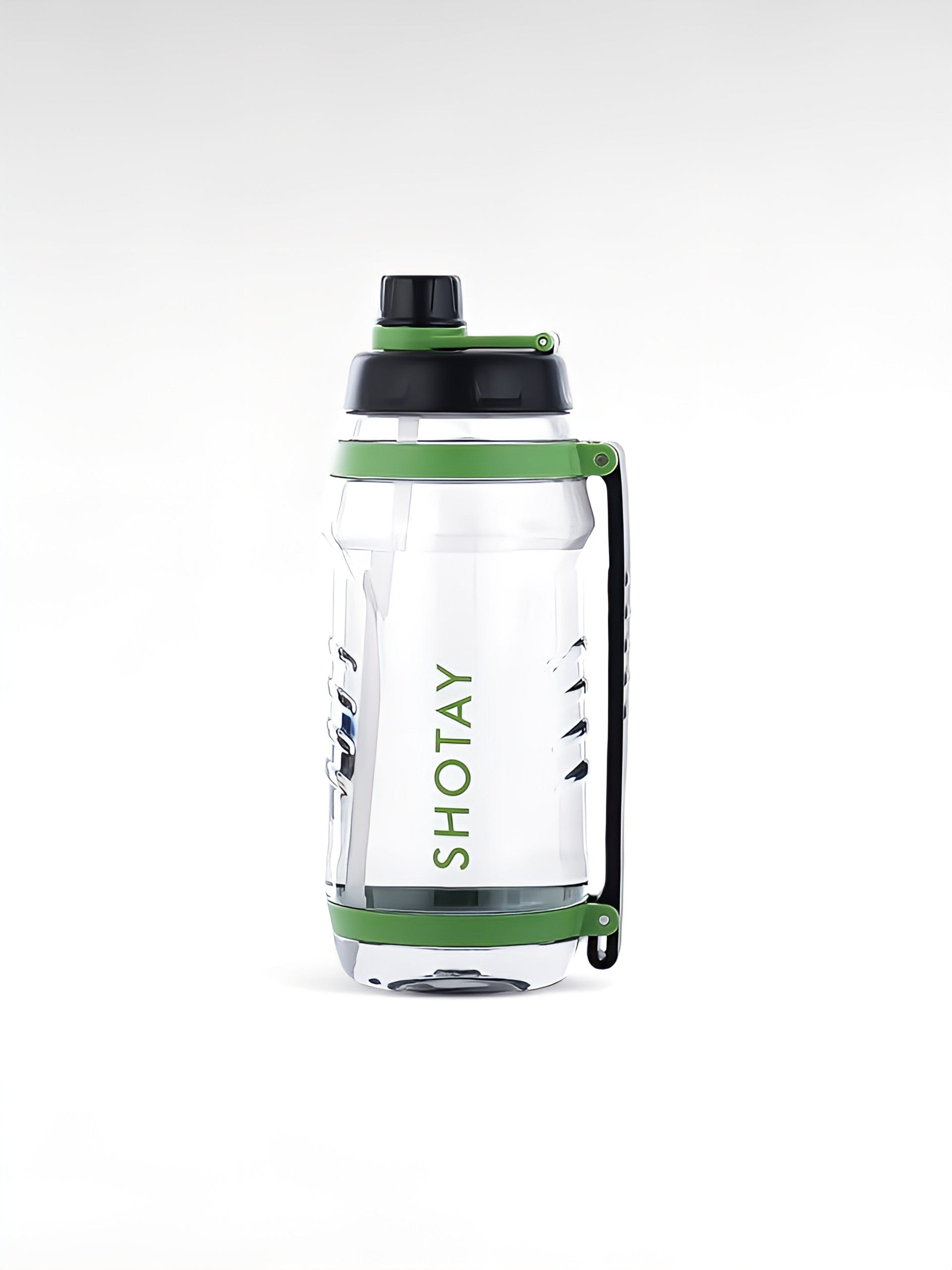 Gourde sport avec paille vert / 2500ml / plastique sans bpa