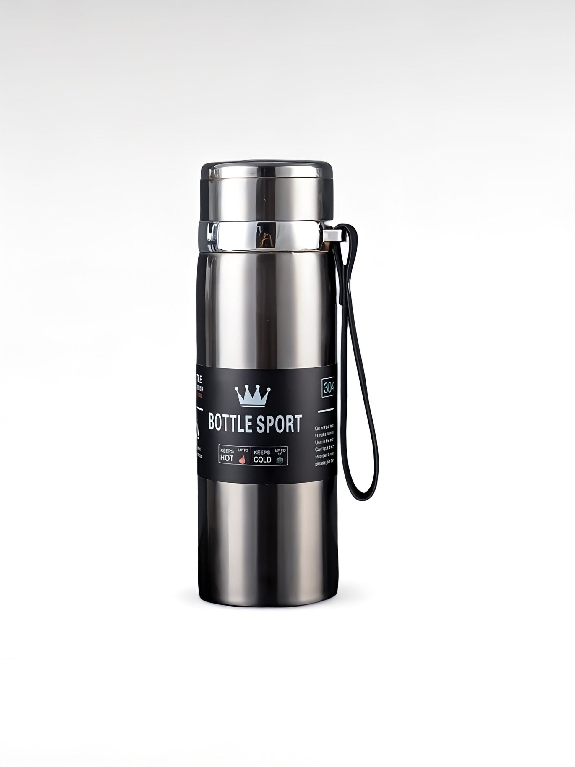 Gourde thermos argent / 1000ml / acier inoxydable