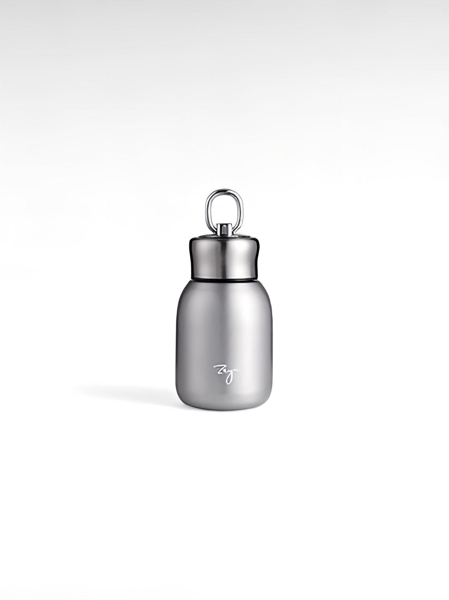 Mini gourde isotherme gris metal / 300ml / acier inoxydable