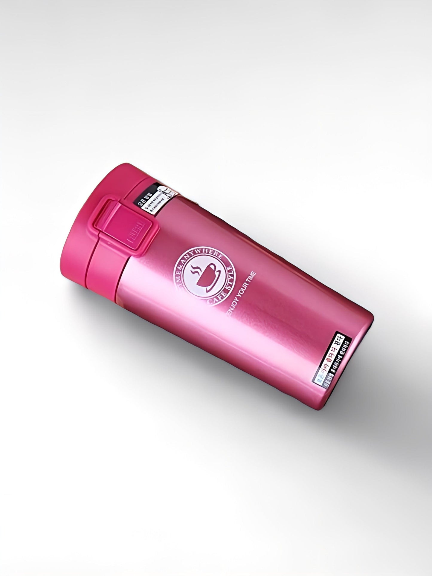 Mug thermos café rose / 380ml / acier inoxydable