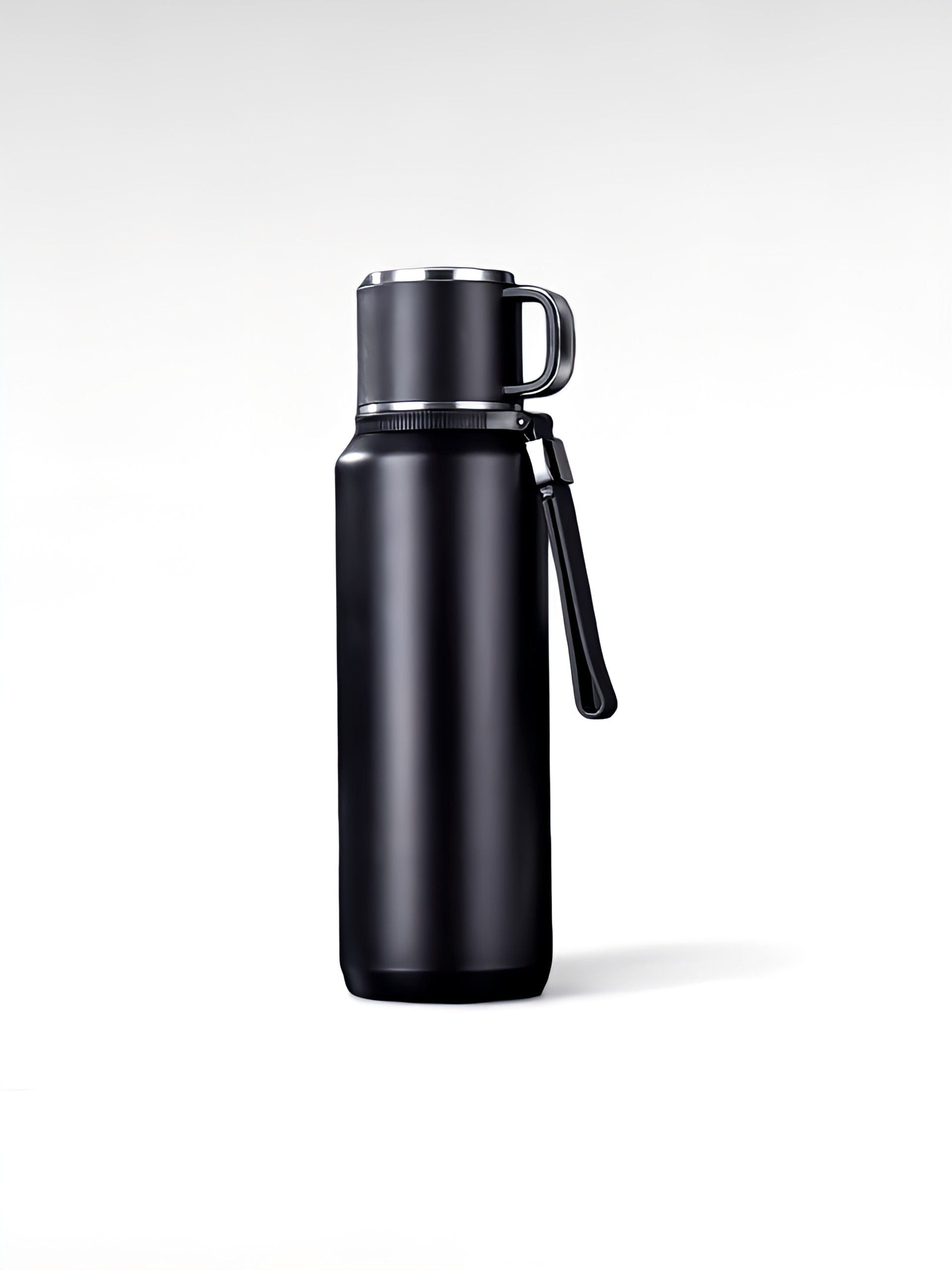 Thermos 1l noir / 1000ml / acier inoxydable