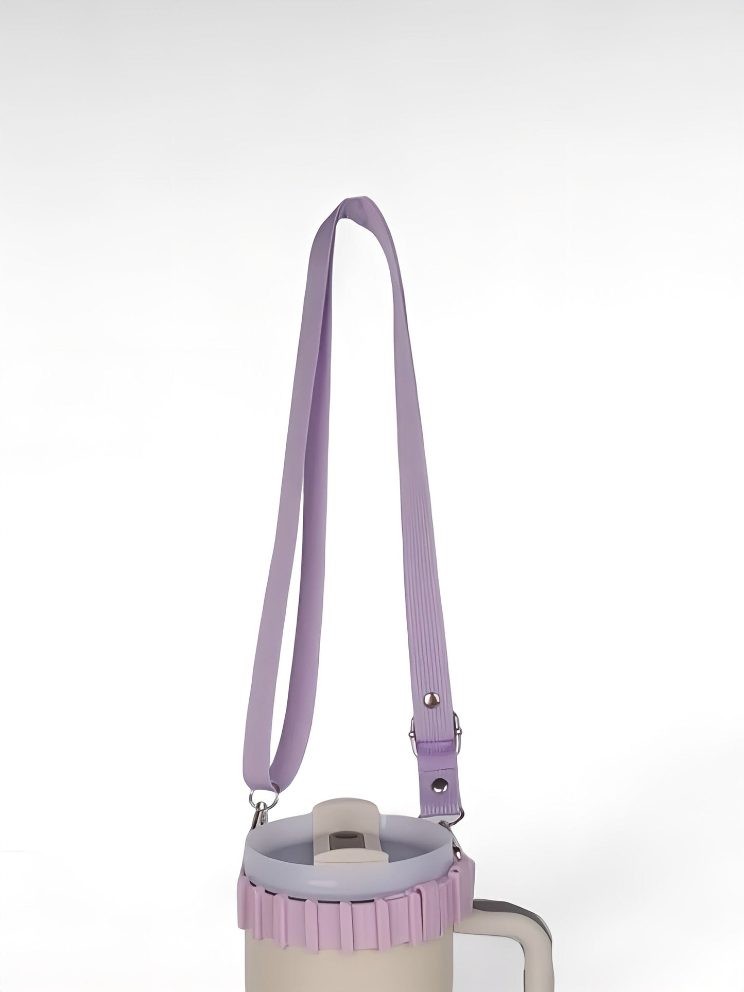 Porte gourde bandoulière violet / 70mm-110mm / silicone