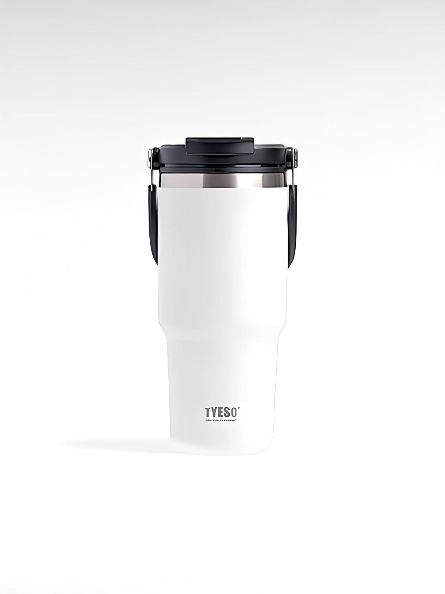 Thermos avec paille blanc / 900ml / acier inoxydable