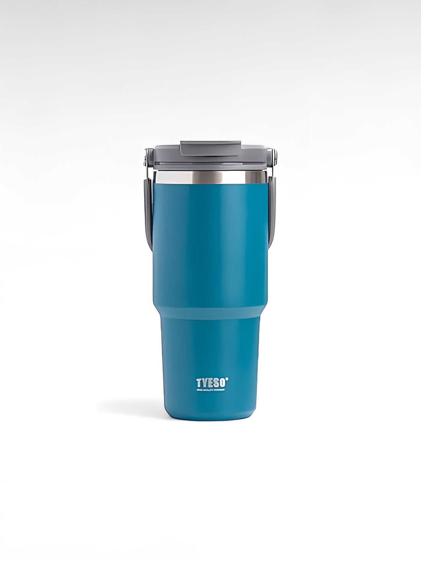 Thermos avec paille bleu / 900ml / acier inoxydable