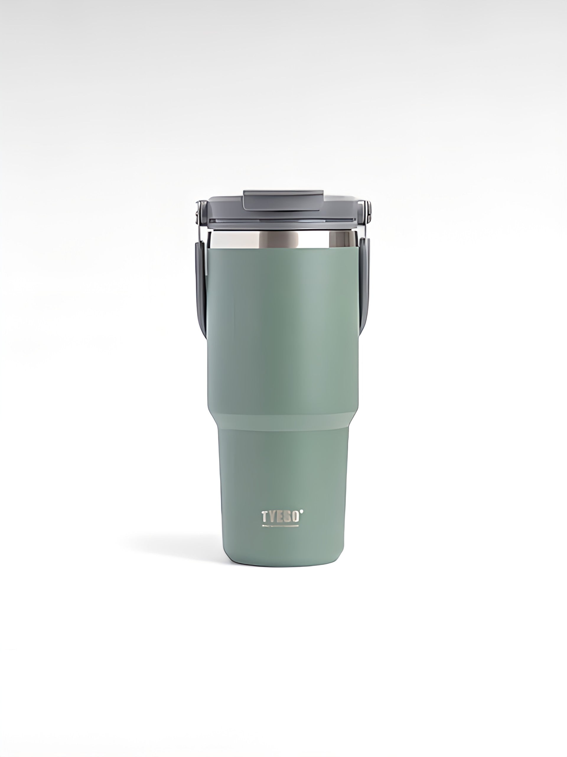 Thermos avec paille vert / 900ml / acier inoxydable