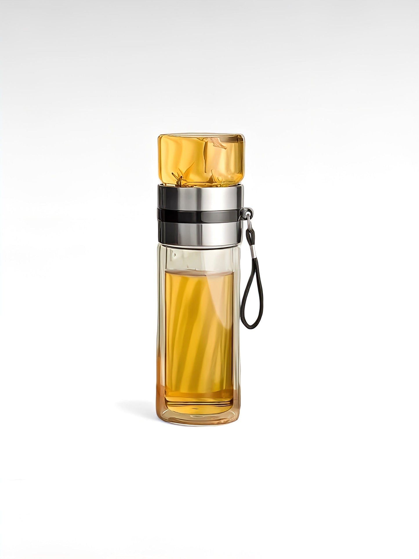 Thermos thé transparent alu / 400ml / verre